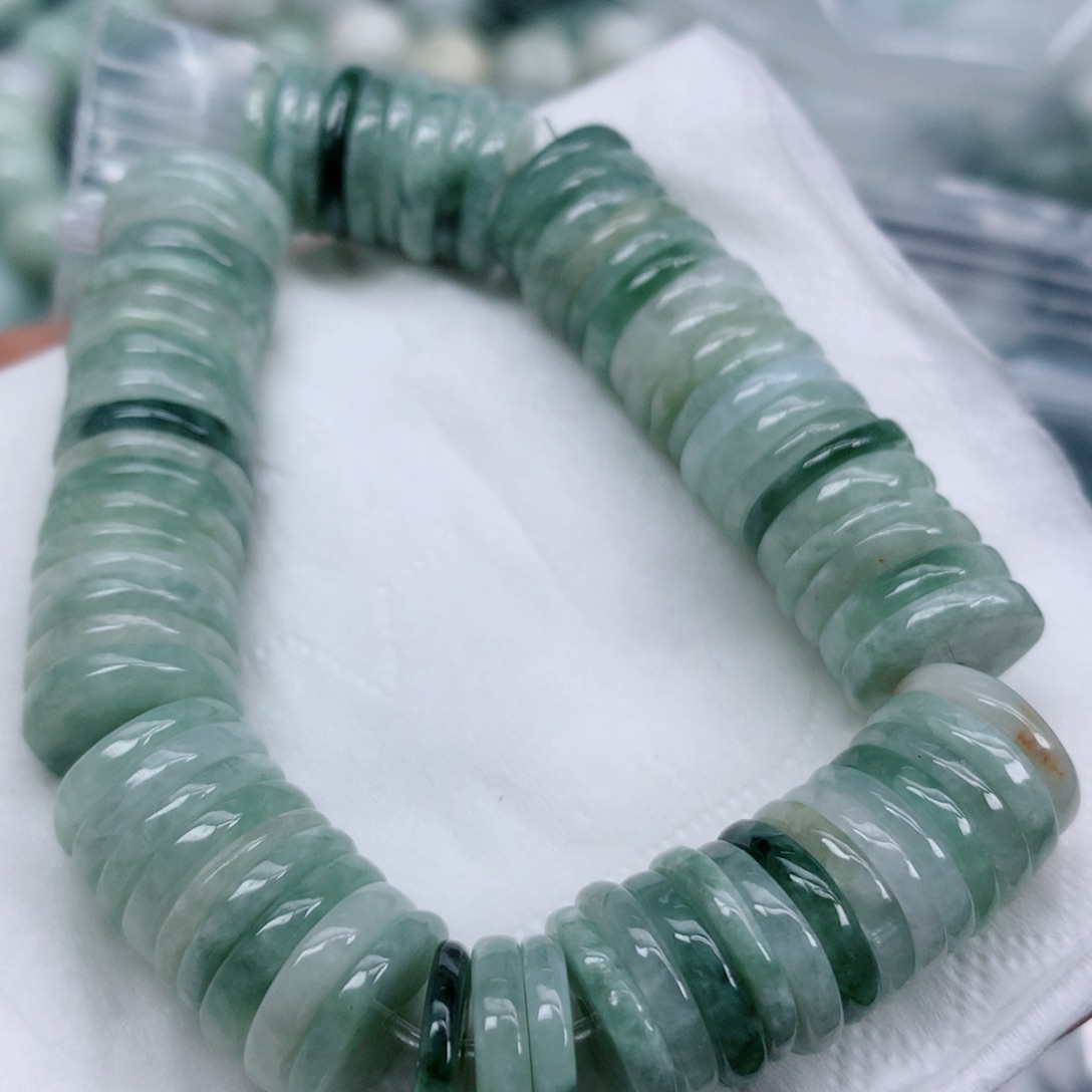 翡翠未镶嵌项链珠子珠