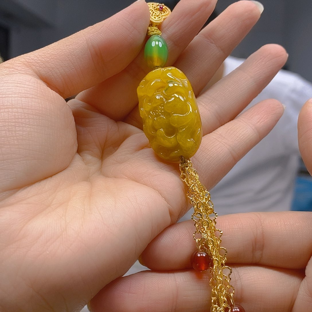 翡翠合金耳坠翡翠