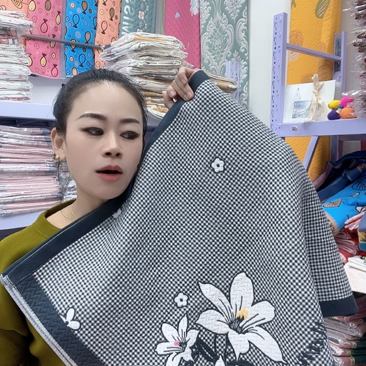 棉灰色大花纯棉纱布