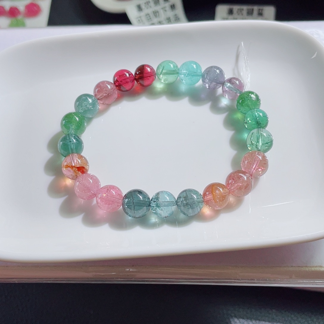 未镶嵌手链碧玺8.6mm左右