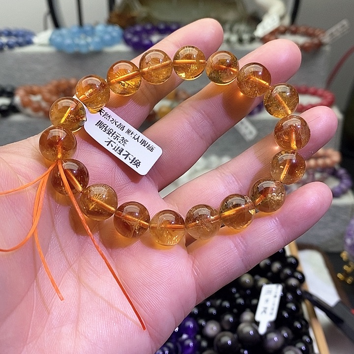 水晶手链未镶嵌黄塔晶11+