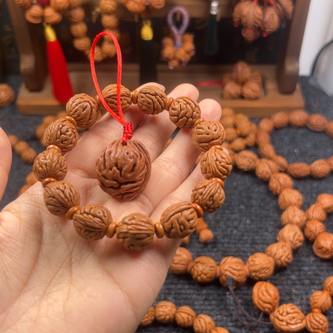 喜***神桃核吊坠桃枭手串L7