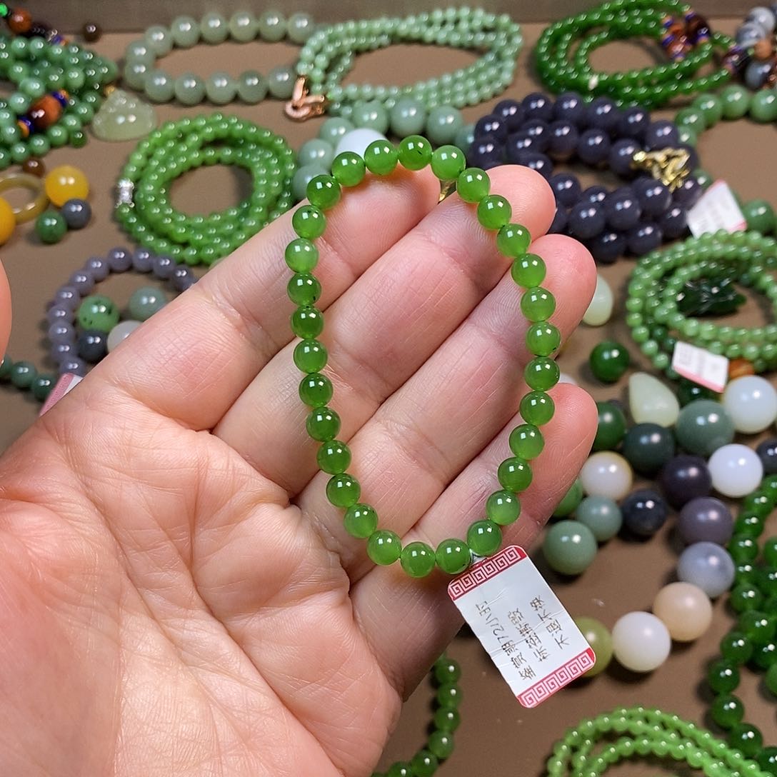 和田玉6mm手串未镶嵌