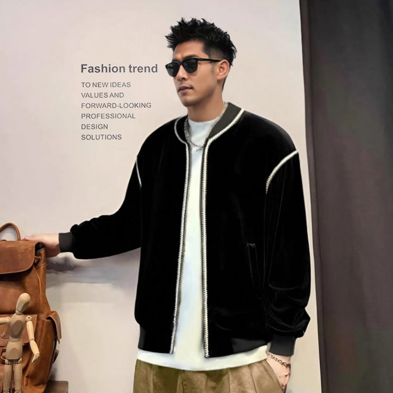 (AK专属）JK2002秋冬新品欧美风简约棒球服夹克外套