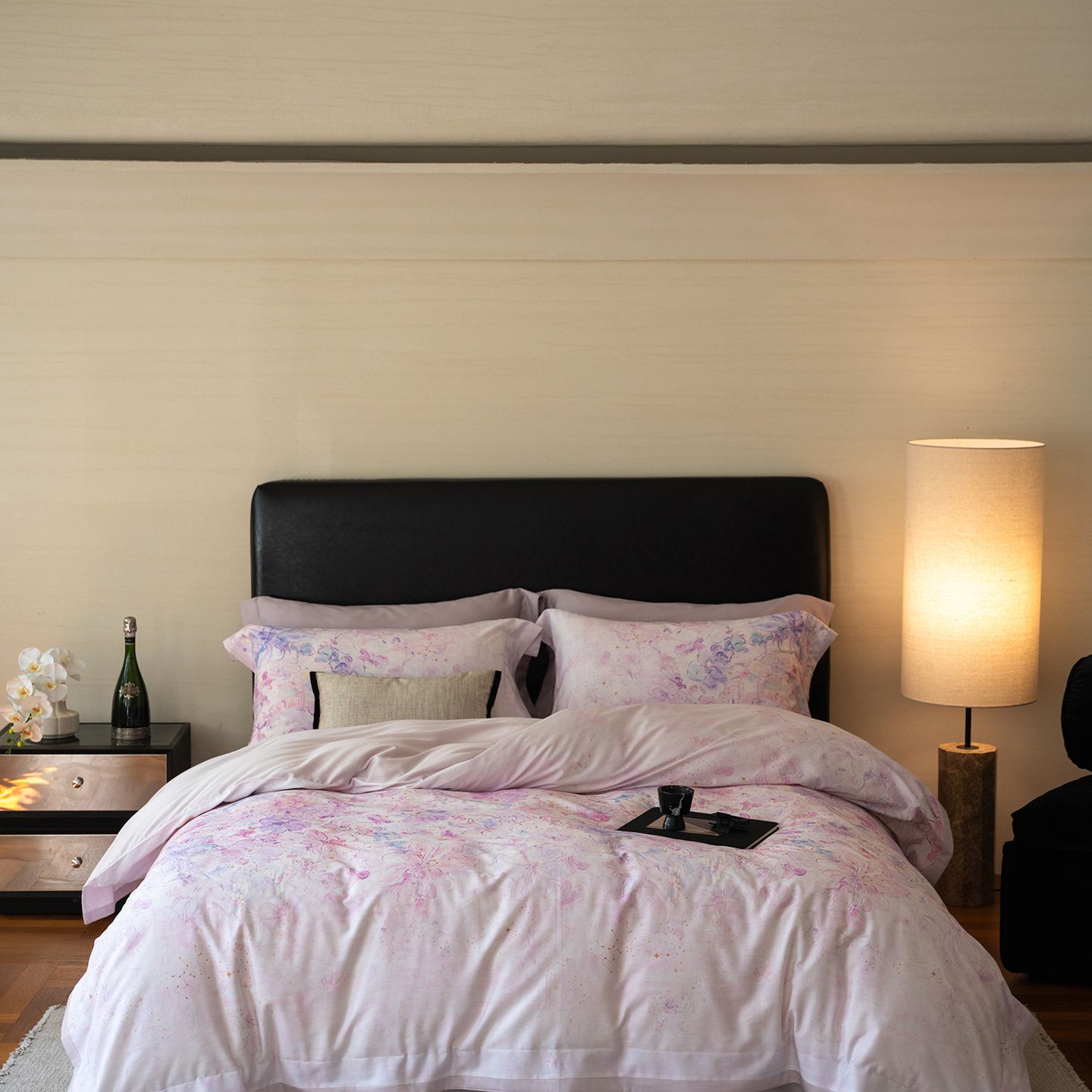 ML 1551 新款雪棉数码印花四件套  夜澜星光-浅紫