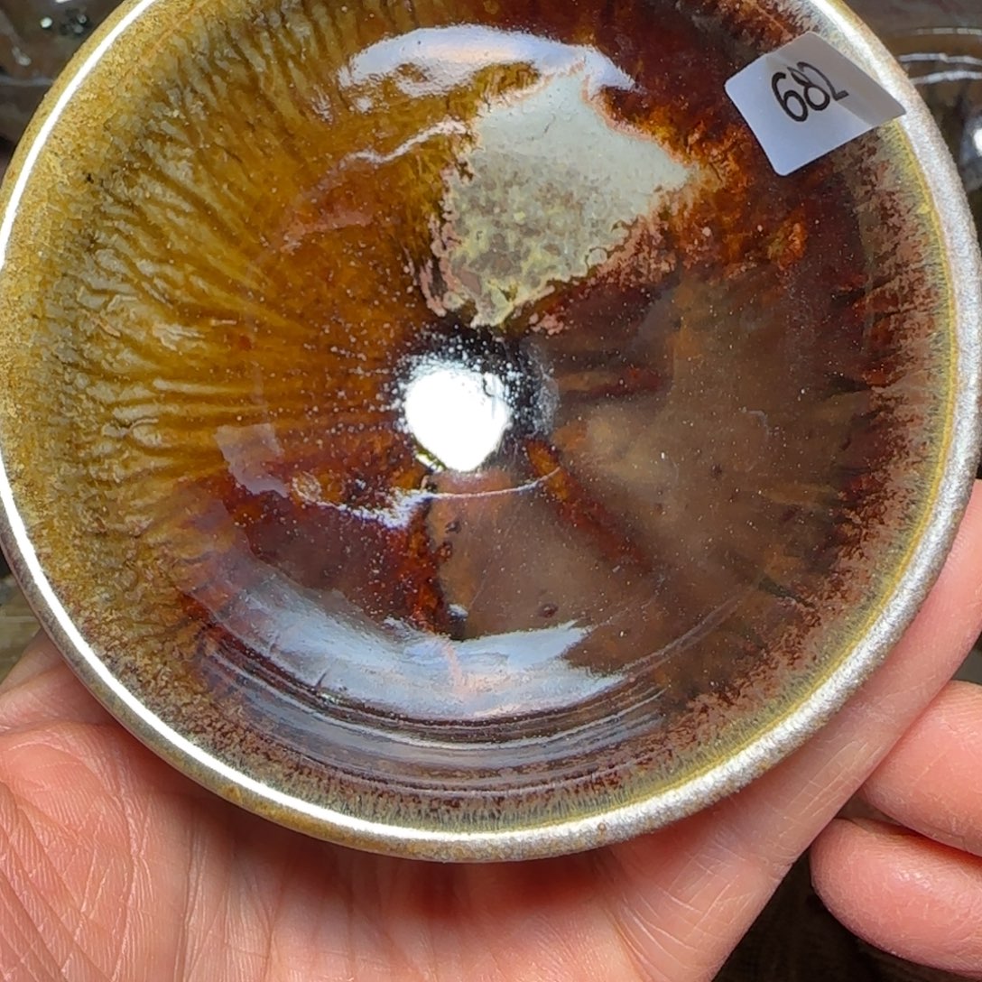 韩***特柴烧建盏茶盏茶杯682