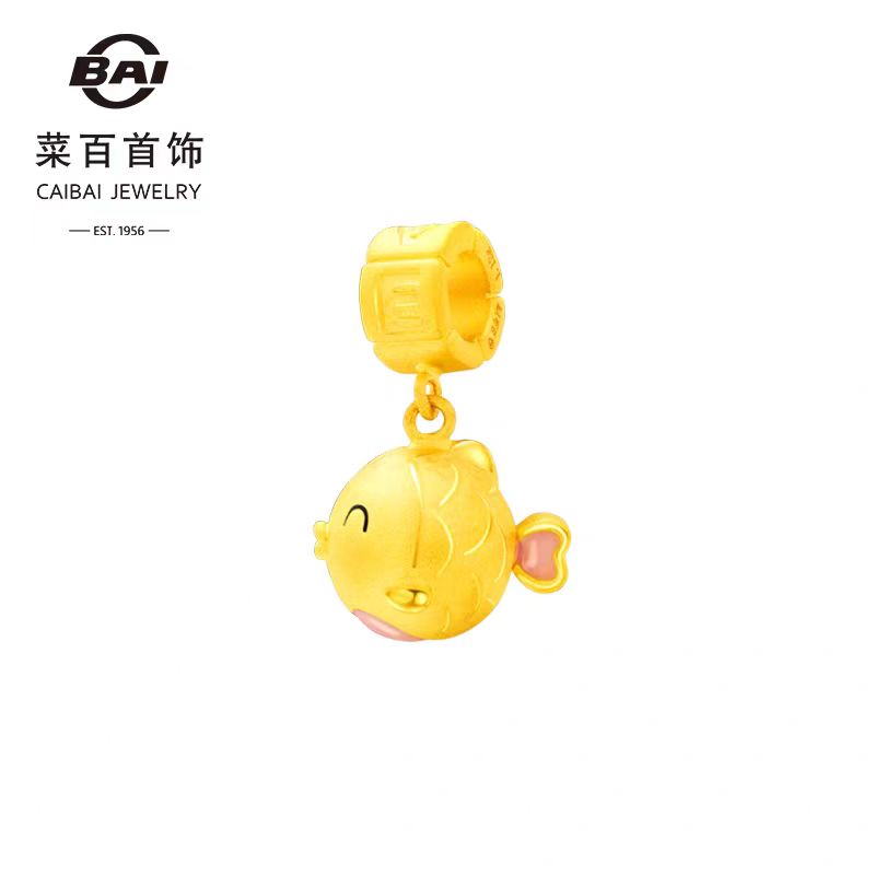 CBAI/菜百HD足金饰品足金可爱百搭时尚