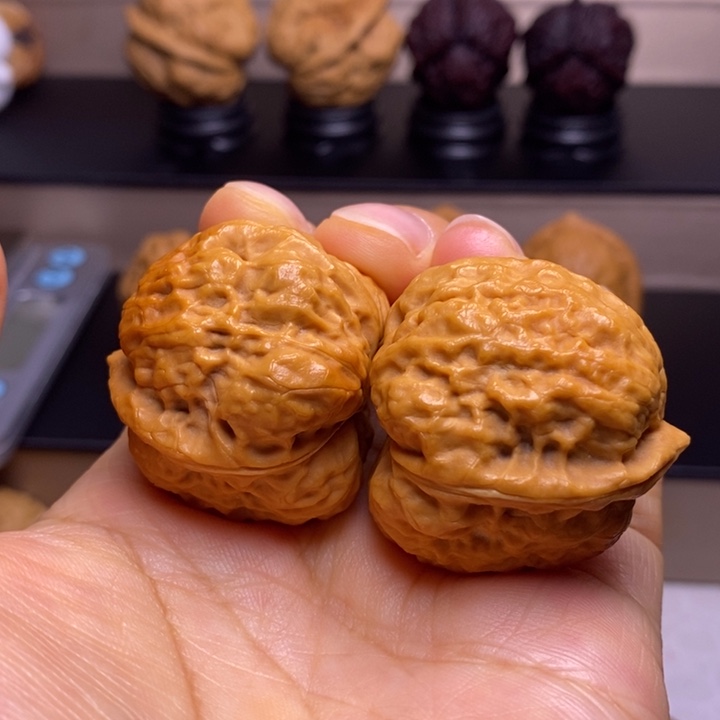 把件文玩核桃卧莲金蟾20