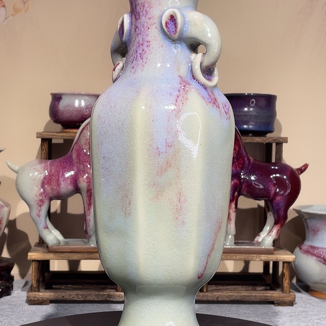 其他观**景传统煤烧钧瓷摆件精品