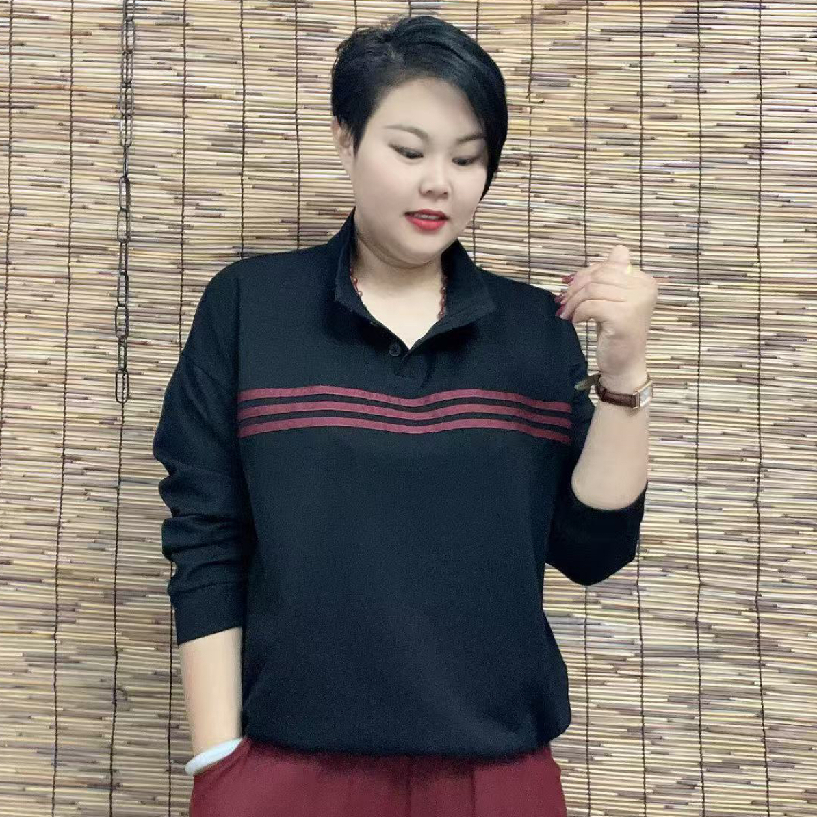 5107休闲减龄宽松遮肉卫衣