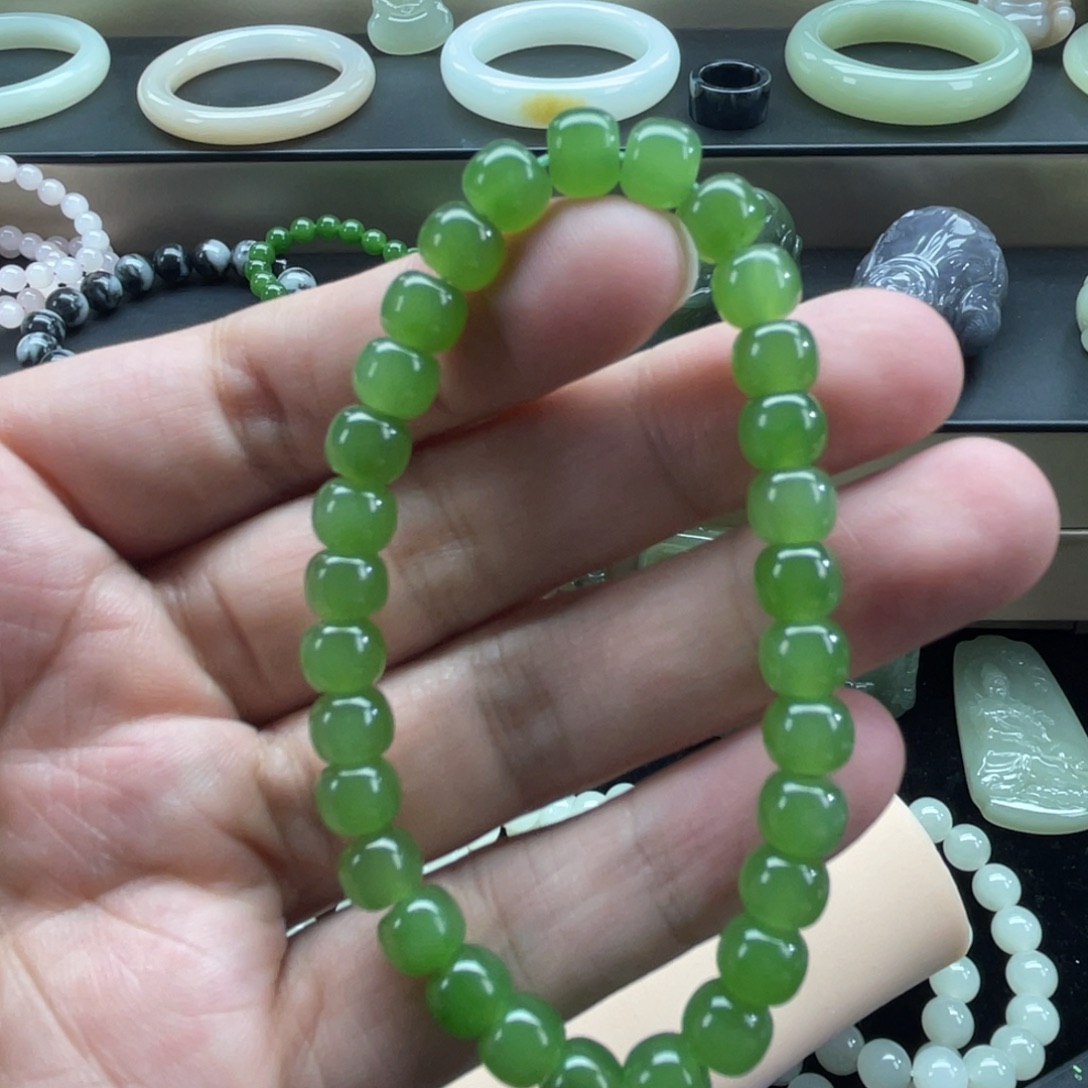 和田玉（碧玉）未镶嵌手链