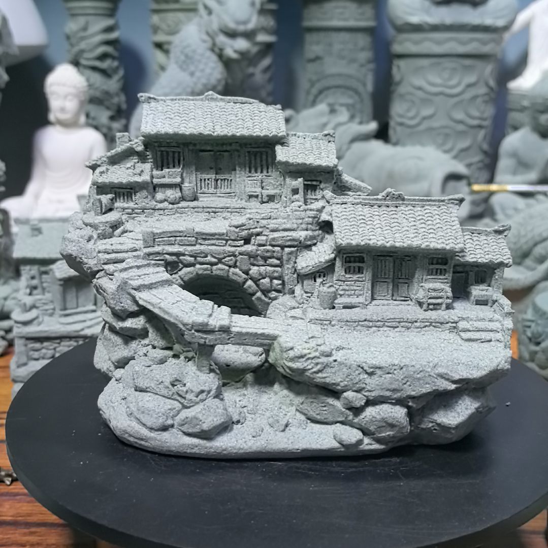 石材青砂石造景摆件