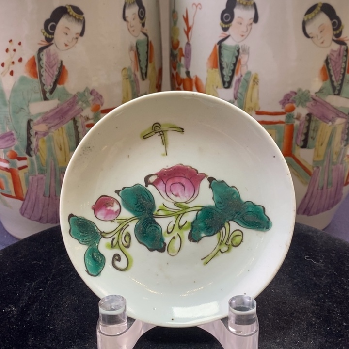 盘8710粉彩花卉盘