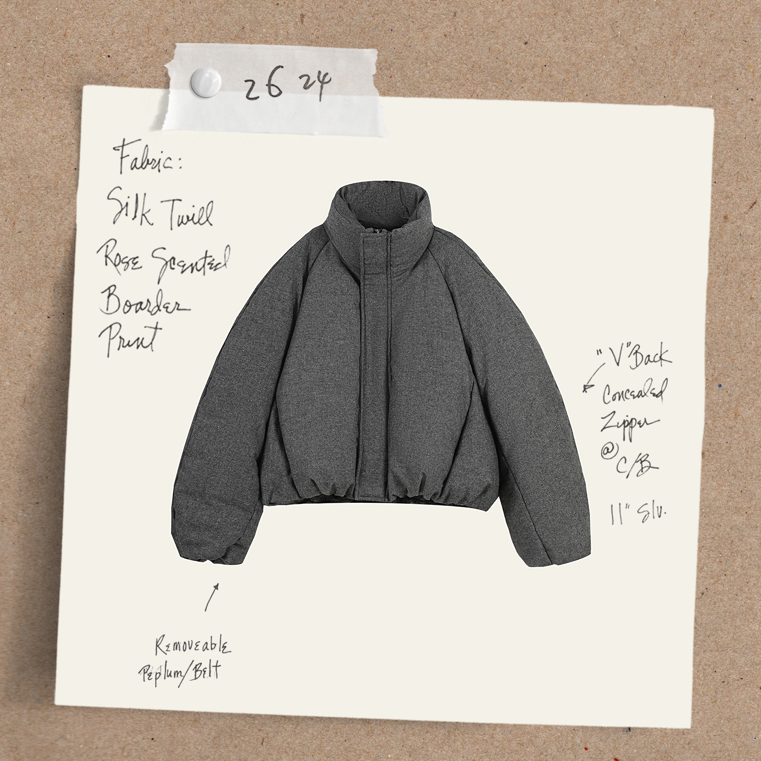 【咸粽】羊毛混纺毛呢+90白鸭绒短款慵懒保暖羽绒服5616