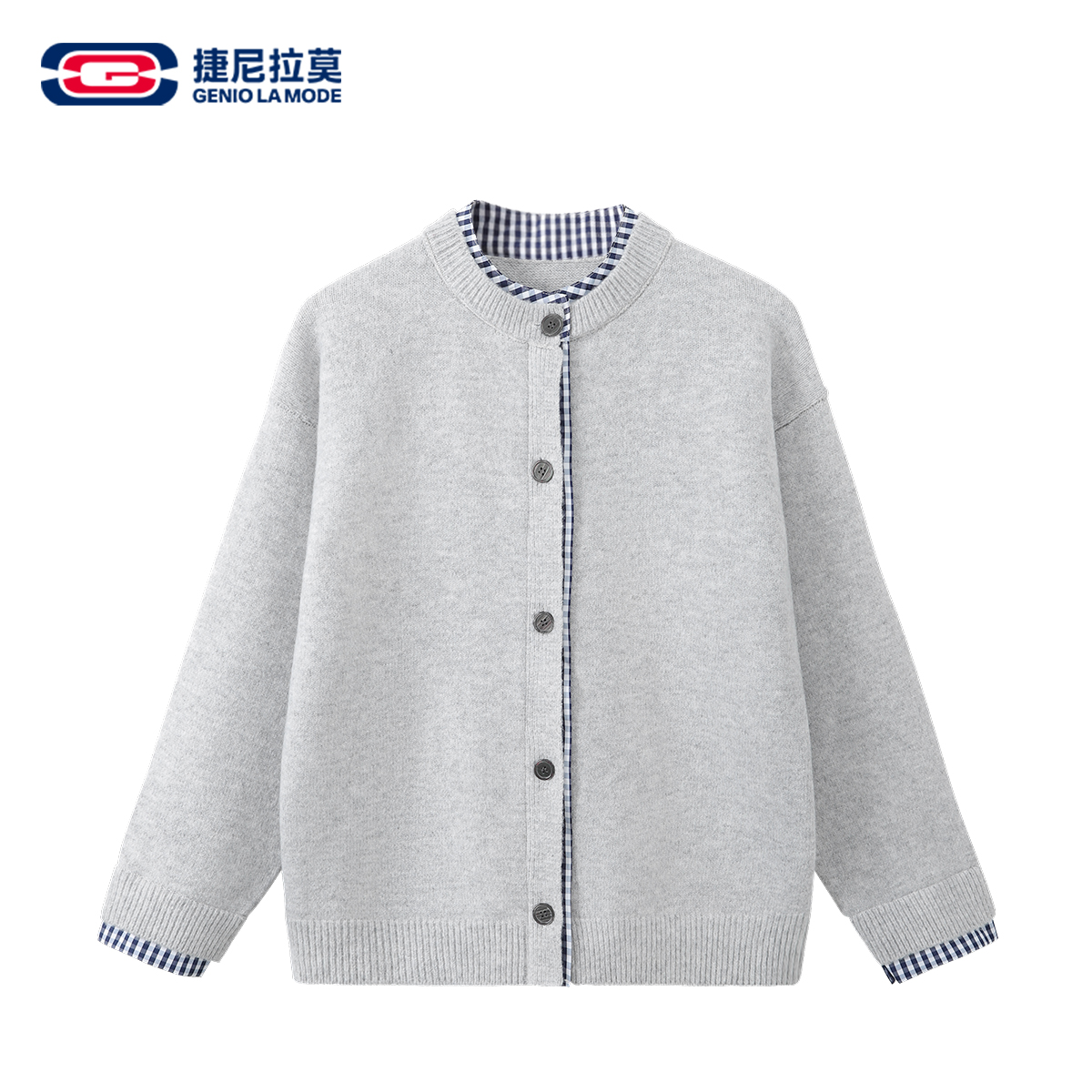 赠敖瑞鹏小卡【敖瑞鹏代言】男士冬新款假两件毛衣纽扣针织百搭开衫