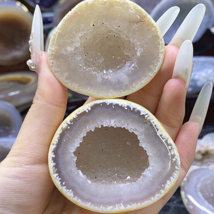 未镶嵌珠宝半成品水晶白晶盆