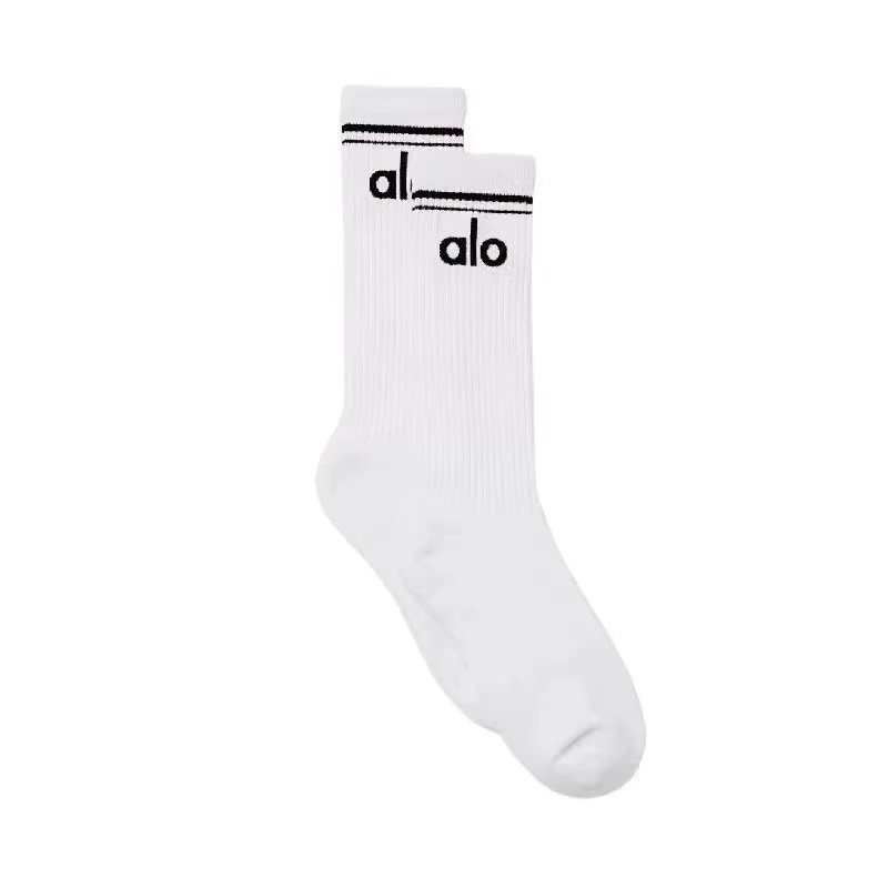 alo yoga 袜子中筒运动棉中款瑜伽袜四季女袜筒袜女均可
