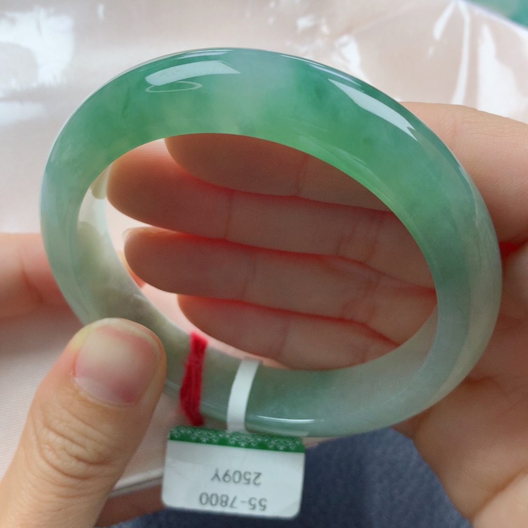 未镶嵌手镯翡翠缅甸天然翡翠A货55.8正