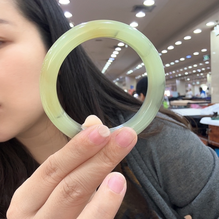 和田玉手镯未镶嵌小***~53