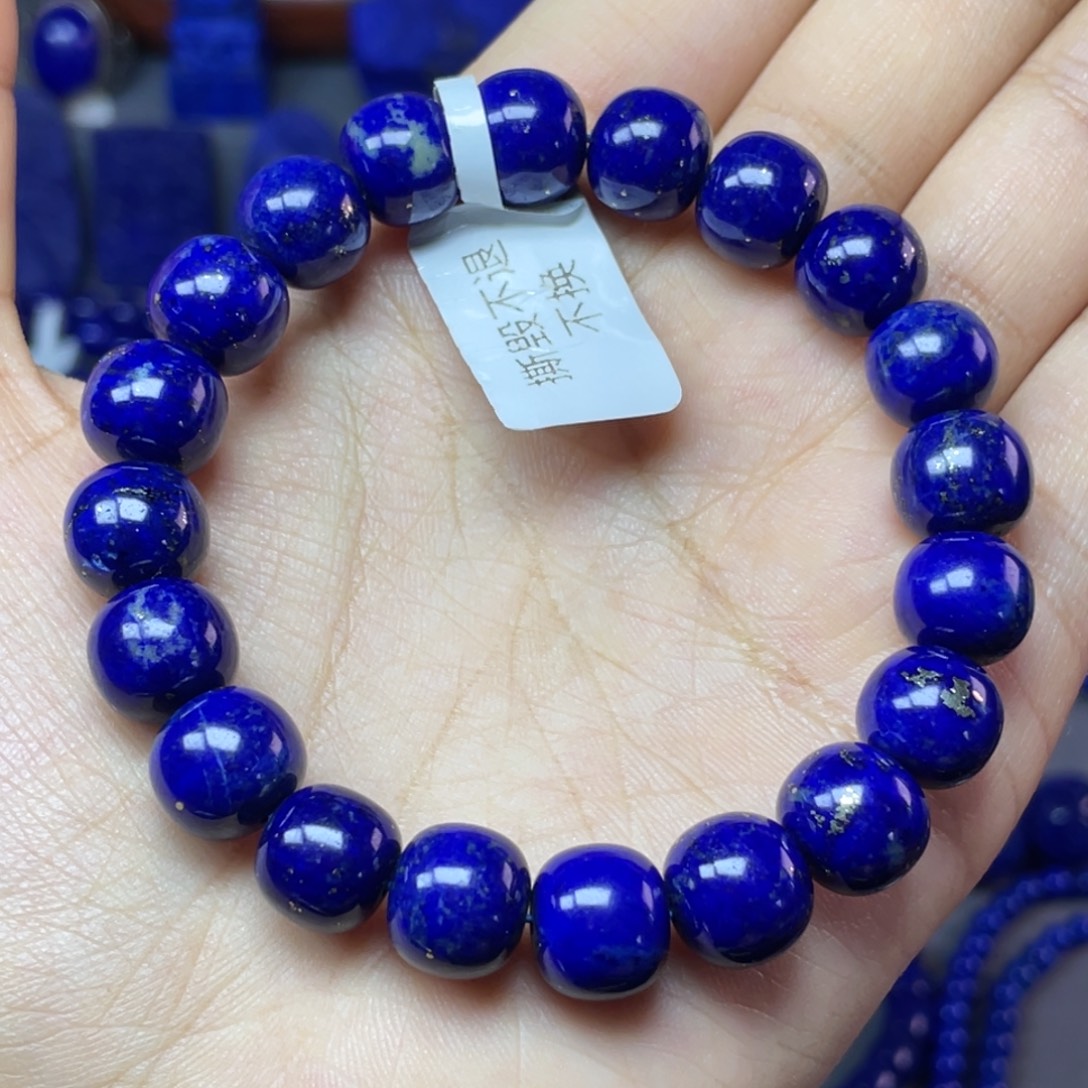 青金石未镶嵌10×9mm老型手串