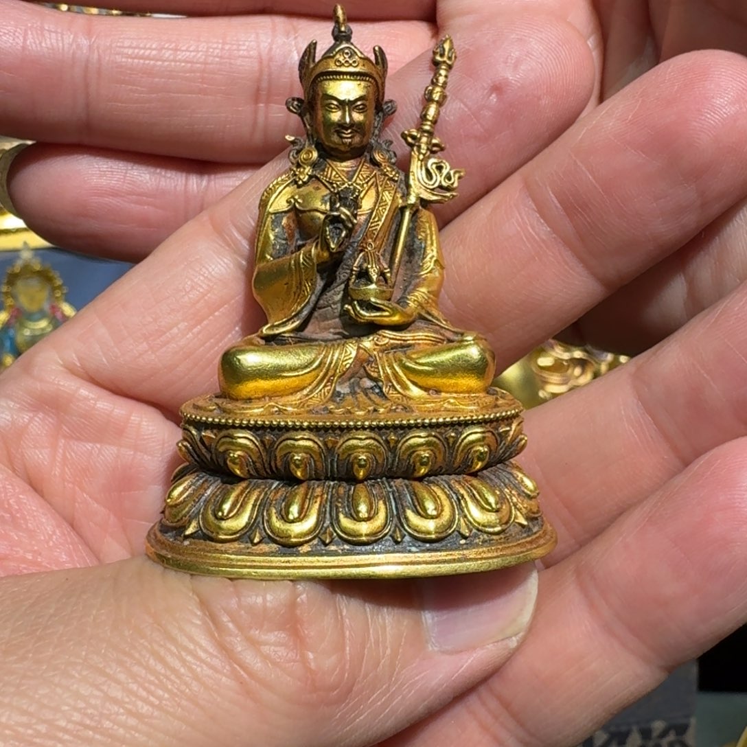 凌*京门圜铜鎏金的莲花生大师