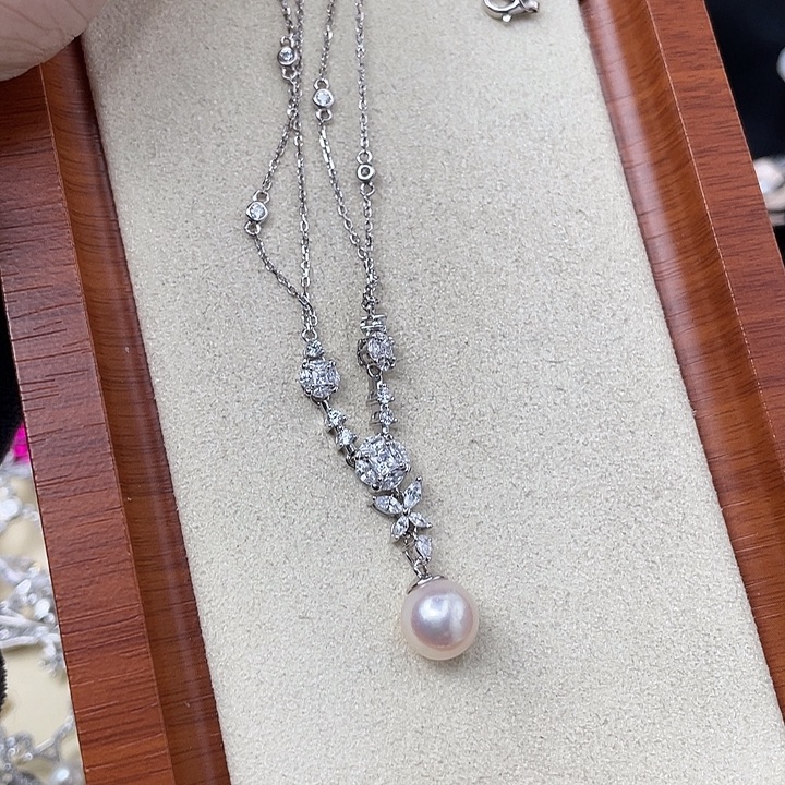 银S925镶嵌颈饰海水珍珠