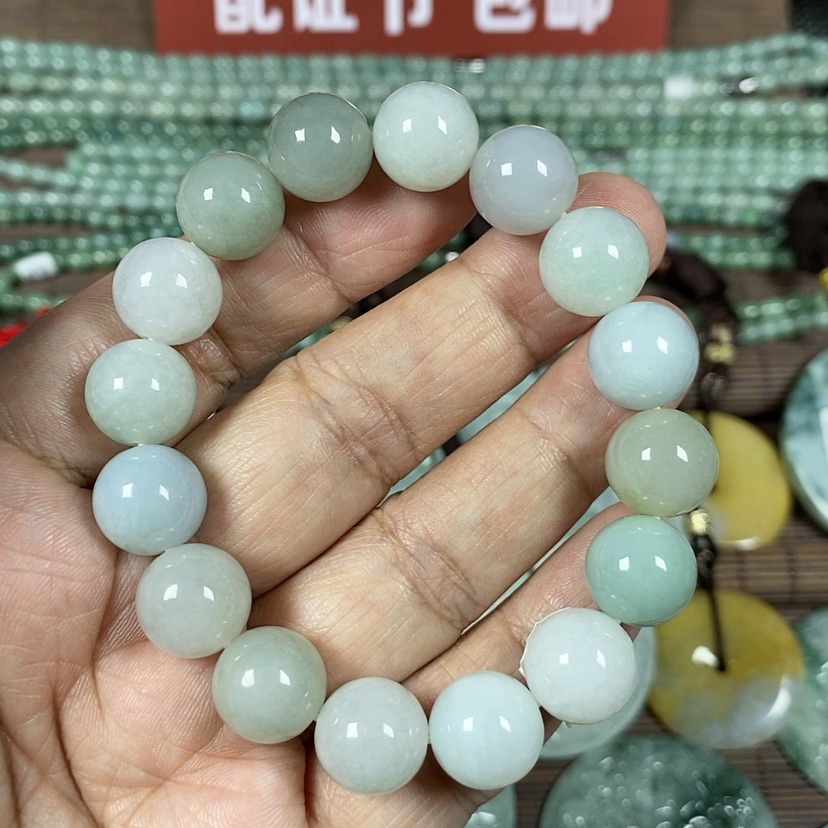 【闪购商品】翡翠颈饰未镶嵌玉手链翡翠玉卡12.5