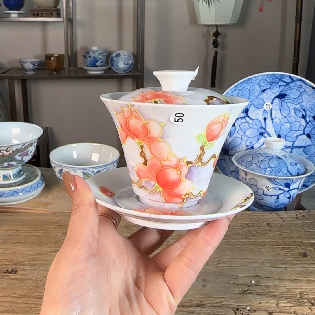 杯景德镇陶瓷柴烧多人