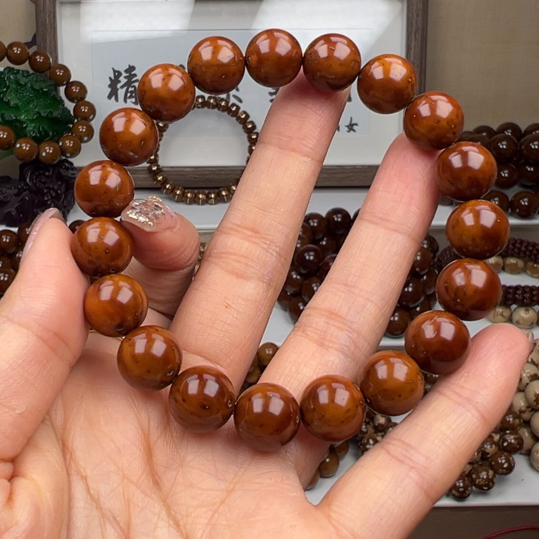 紫金鼠手串卡11+半实心光珠