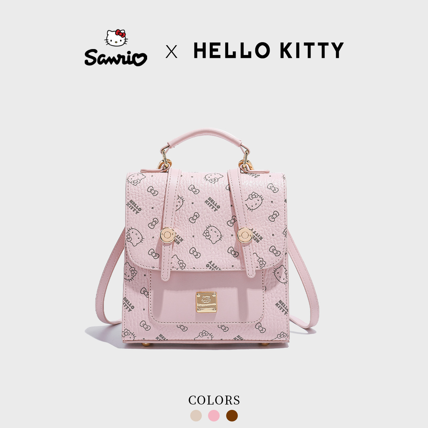 HELLO KITTY/凯蒂猫印花背包女双肩包百搭小众少女学生双肩包洋气