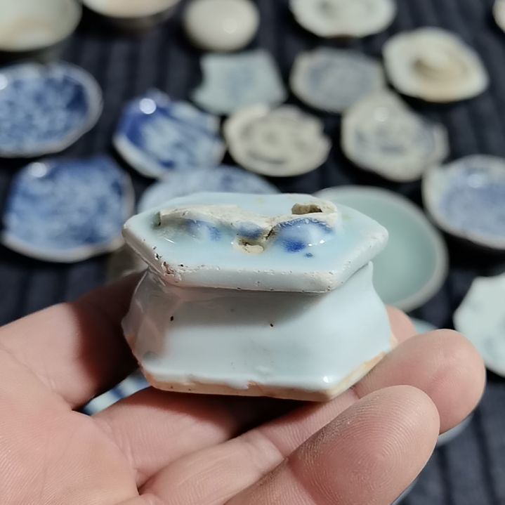 瓷片青花影青杯垫标夲