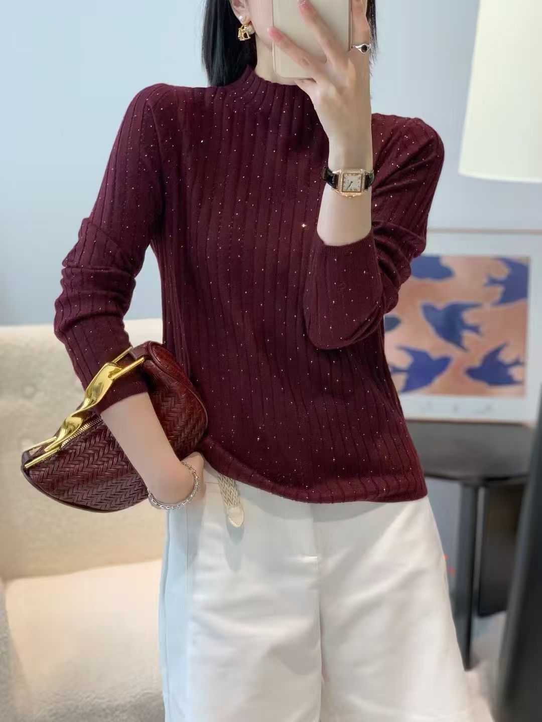 推荐套头彩色小衫