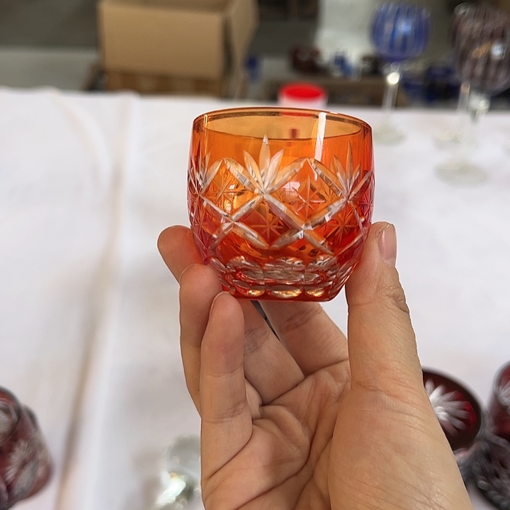 手柄款水晶玻璃微瑕一个