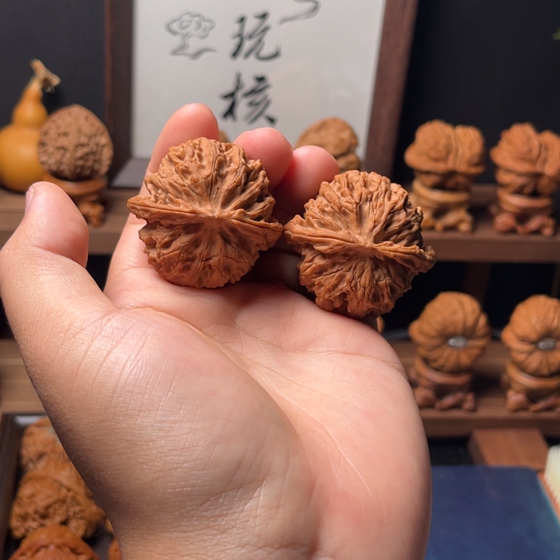 核桃44mm全品苹果圆矮桩
