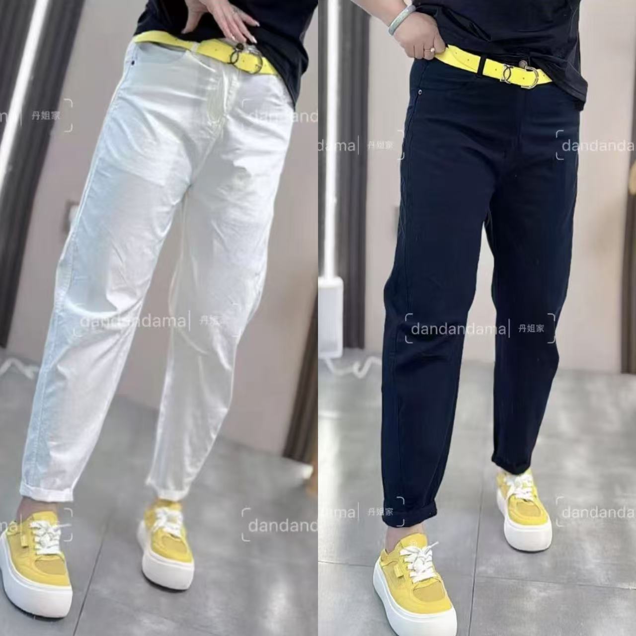 4023（丹姐家）潮流新款弹力高腰显瘦百搭韩版弯刀裤香蕉裤