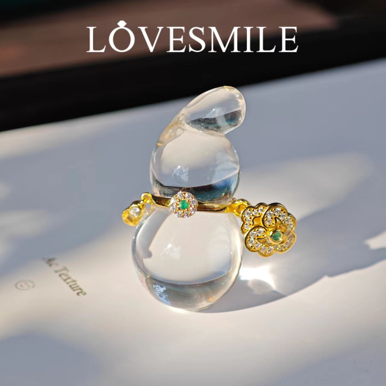 S925银白水晶吊坠葫芦大气经典