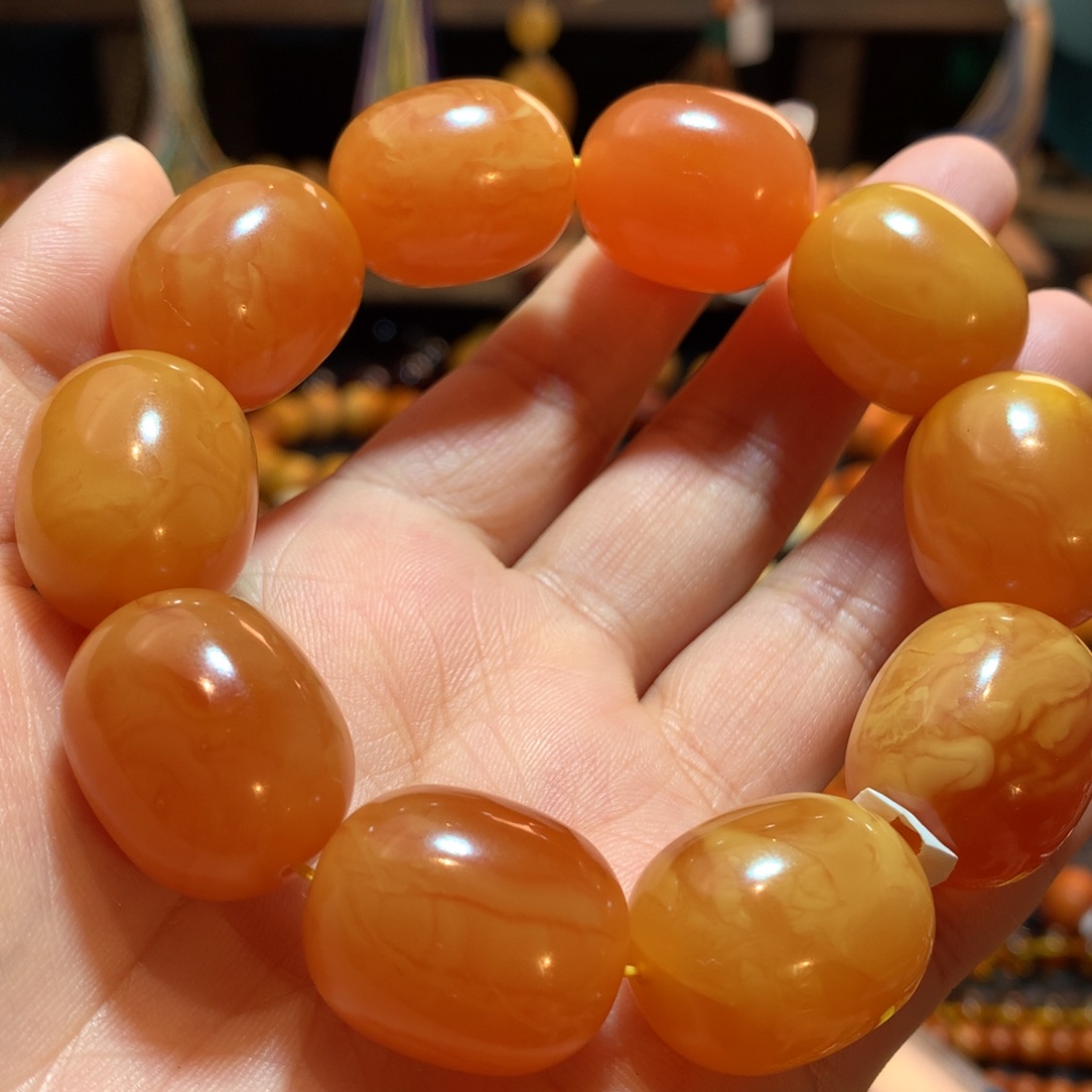 蜜蜡未镶嵌手串蜜蜡手串