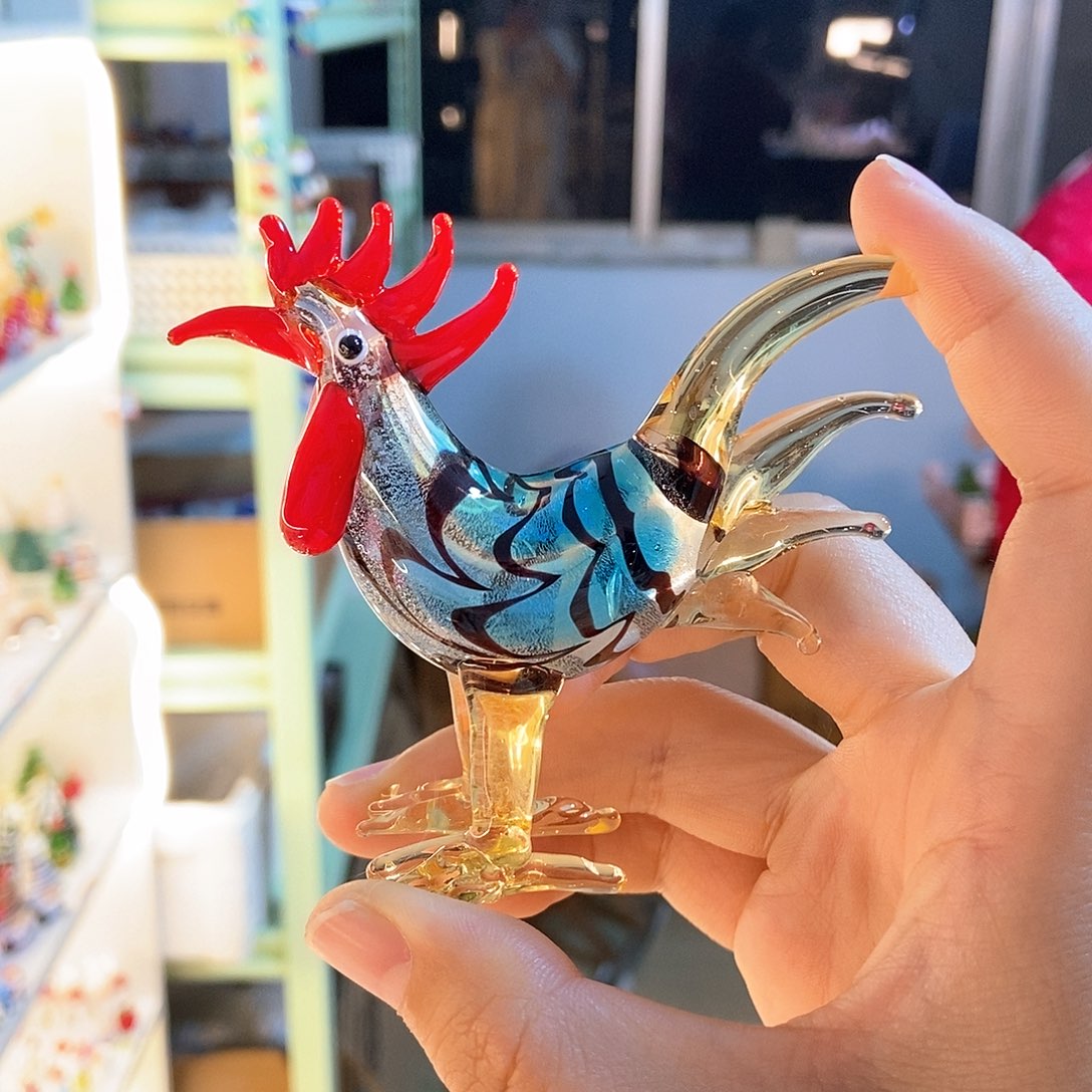 琉璃手工艺品大公鸡