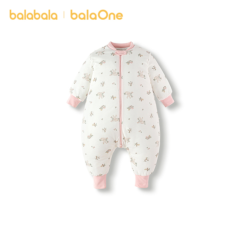 【balaOne】巴拉巴拉婴儿睡袋宝宝睡衣新生儿柔软亲肤防踢被秋保暖