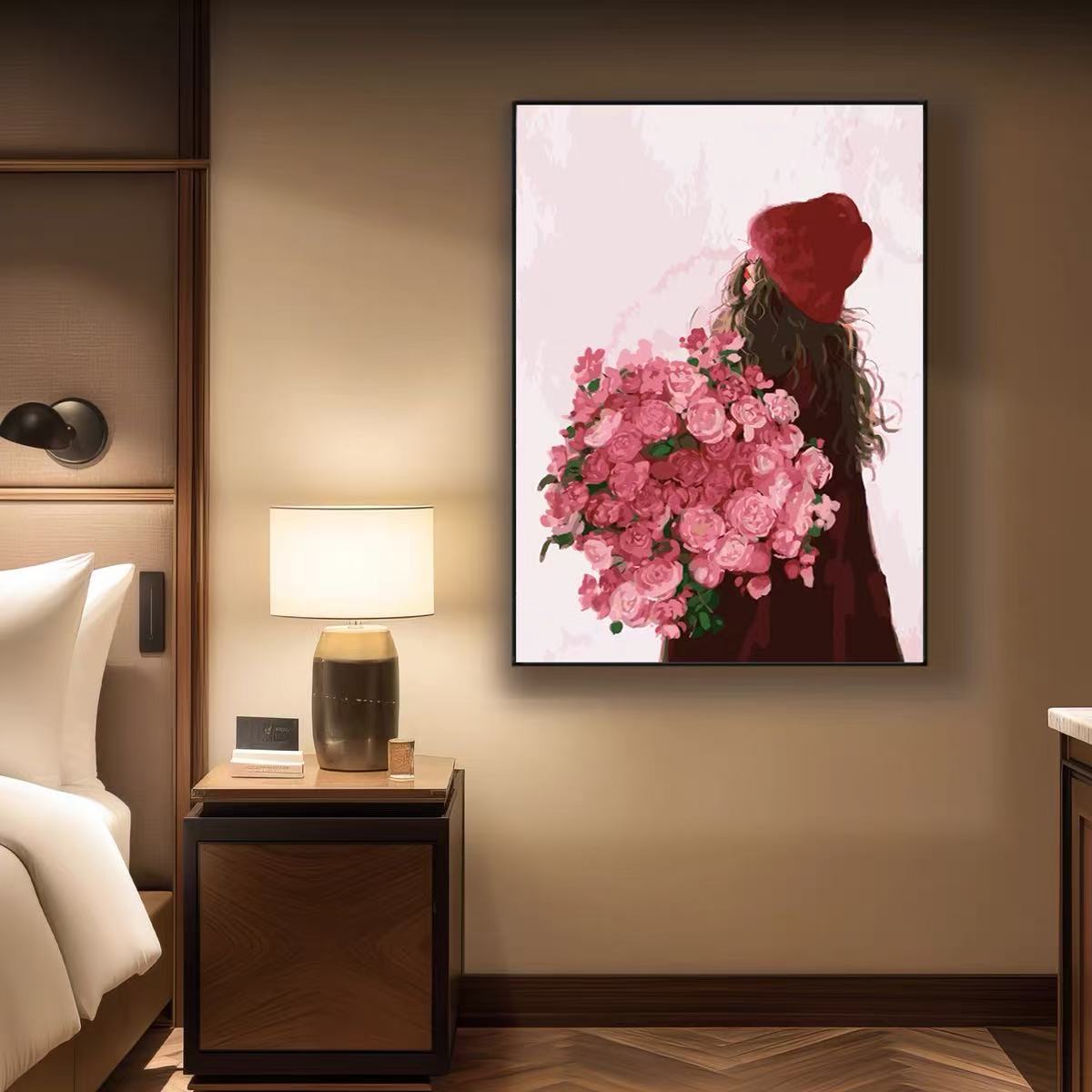 现代简约抽象艺术装饰画客厅沙发背景墙挂画抽象艺术女孩4060