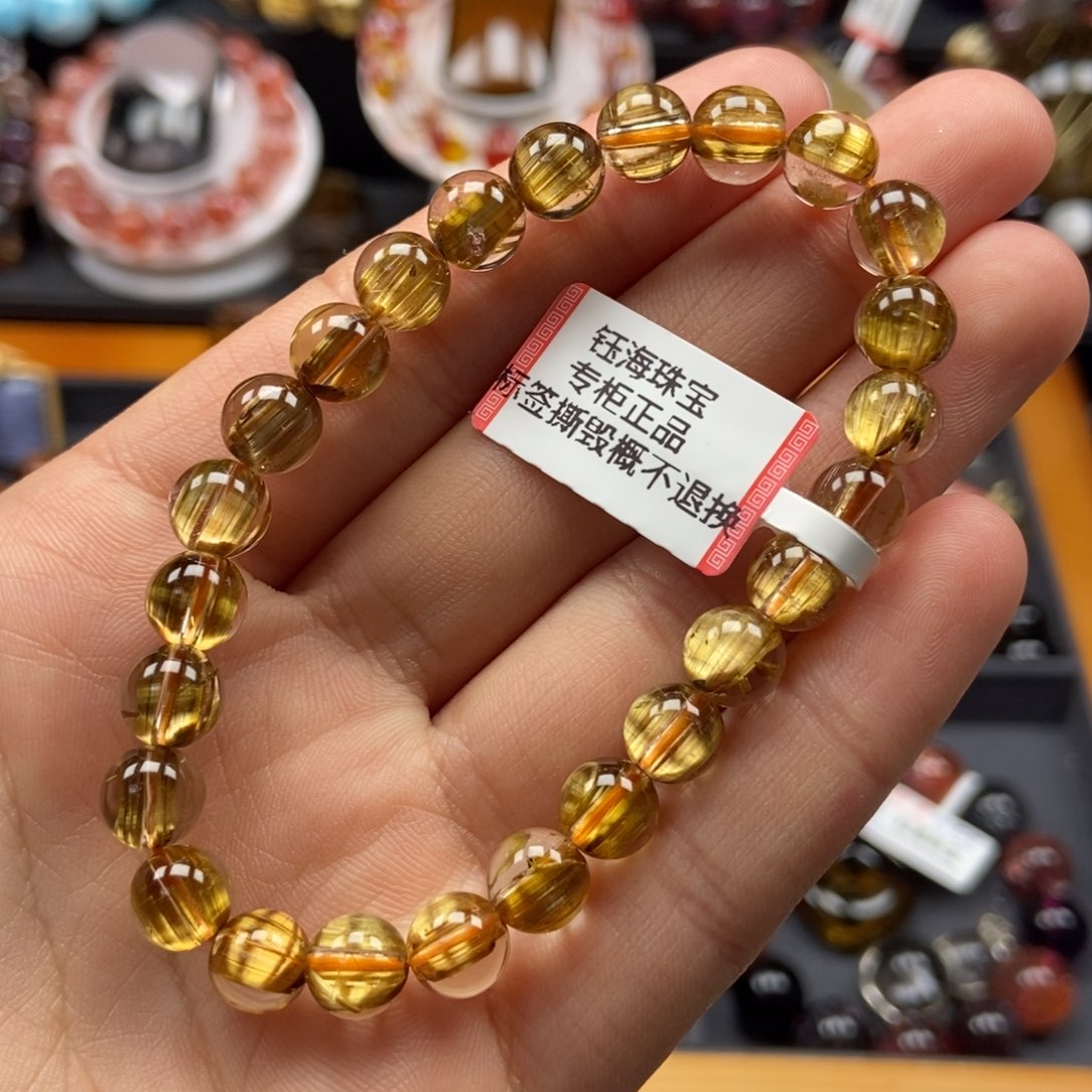 水晶钛晶手串未镶嵌7.8mm