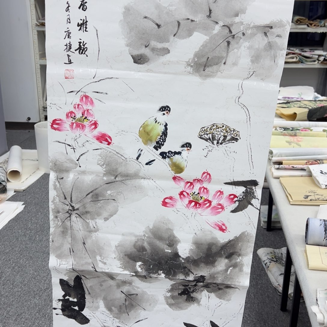 国画纯手工制作的