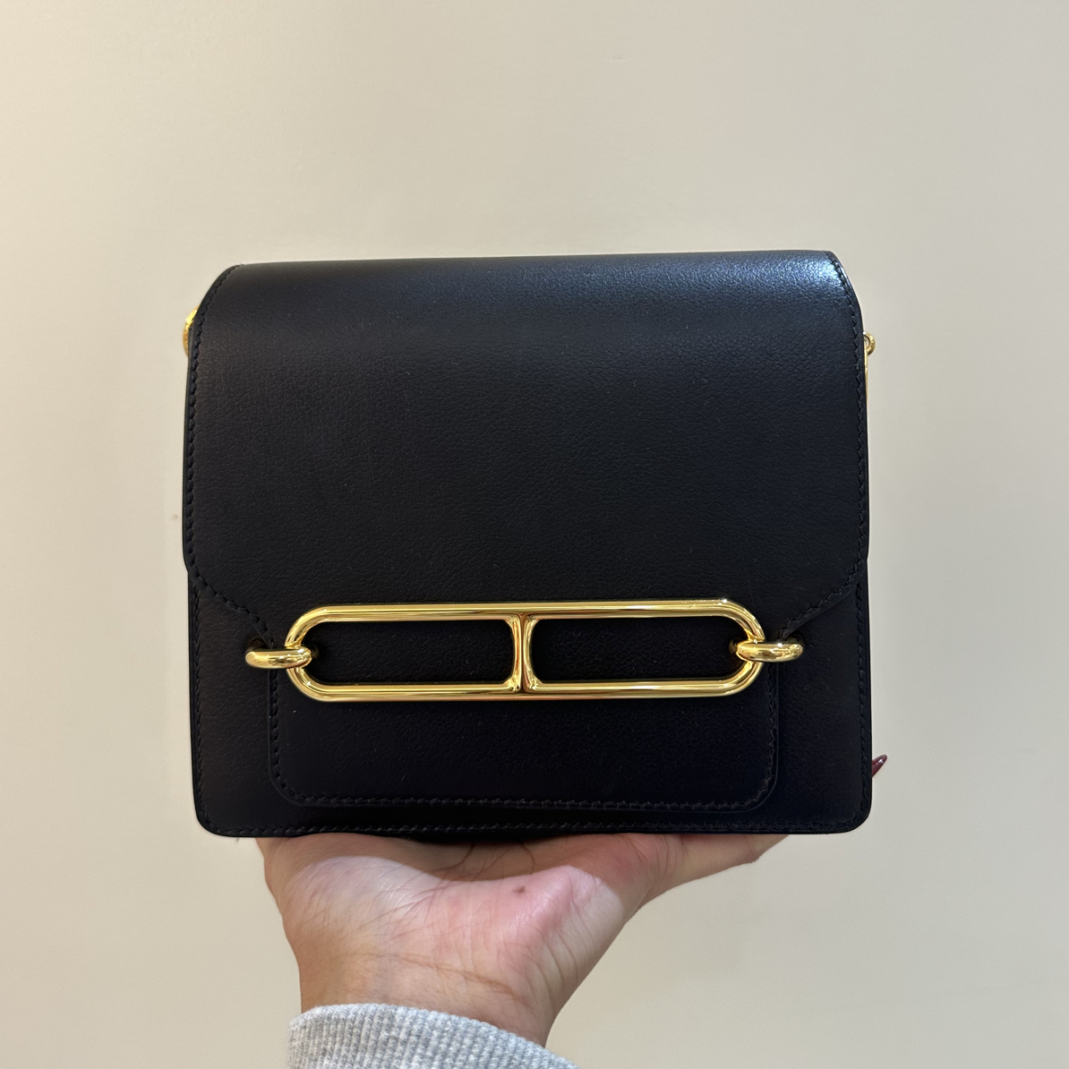 99新 Hermes/爱马仕 Hermes爱马仕猪鼻子19黑金C刻 US512853