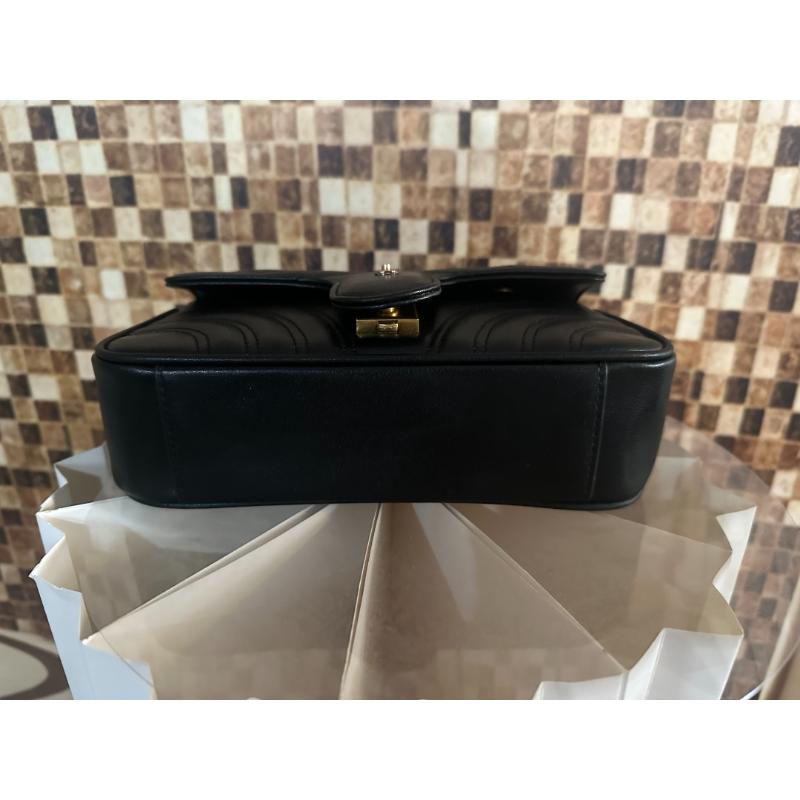 SMVP · 高定奢品 真皮新款女包斜跨包蒙蒙26CM 10649-2 黑色