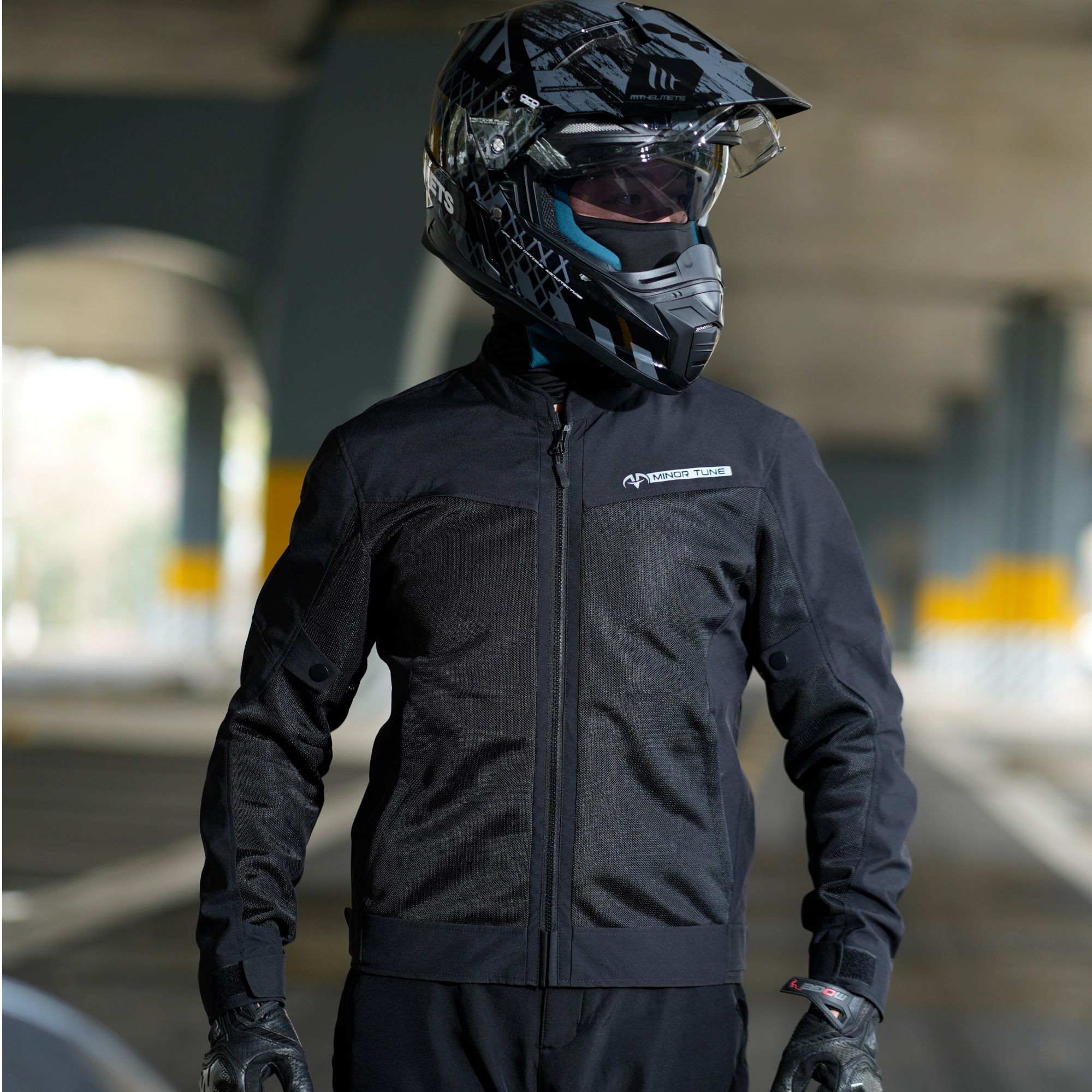 小调子MINORTUNE夏季网眼透气迷彩耐磨可拆卸防摔摩托车骑行服