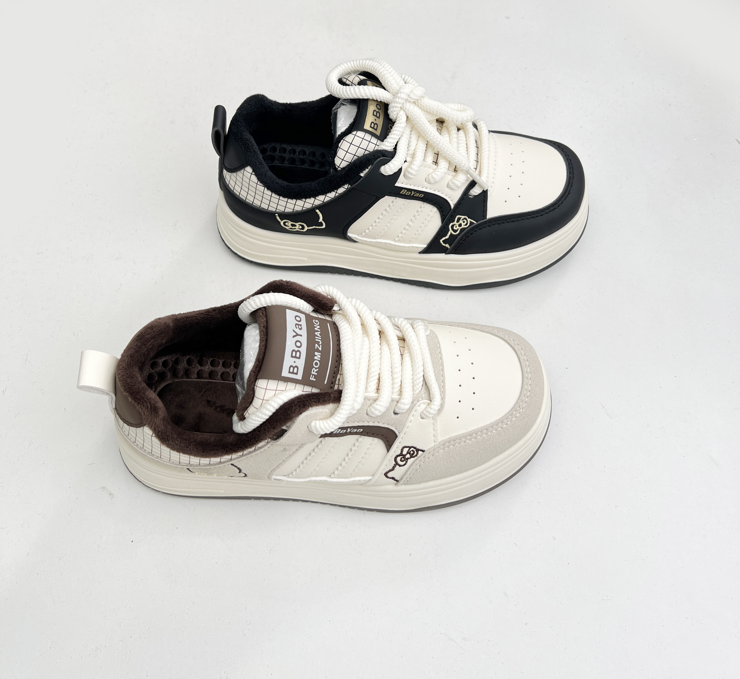 冬季加绒厚底板鞋女二棉鞋2025新款保暖加厚百搭休闲运动鞋