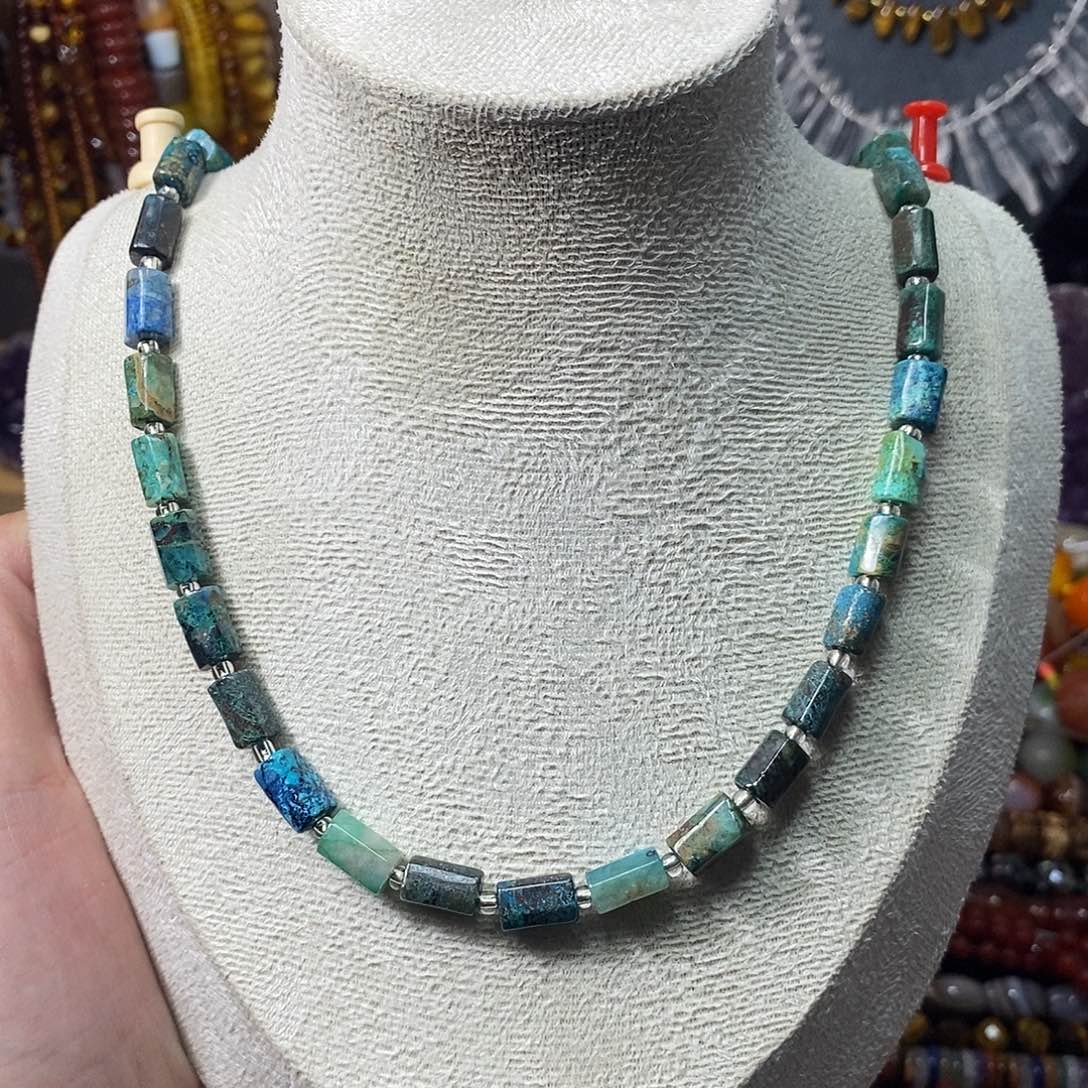 石英质玉未镶嵌，天然凤凰松柱子7mm，一条，