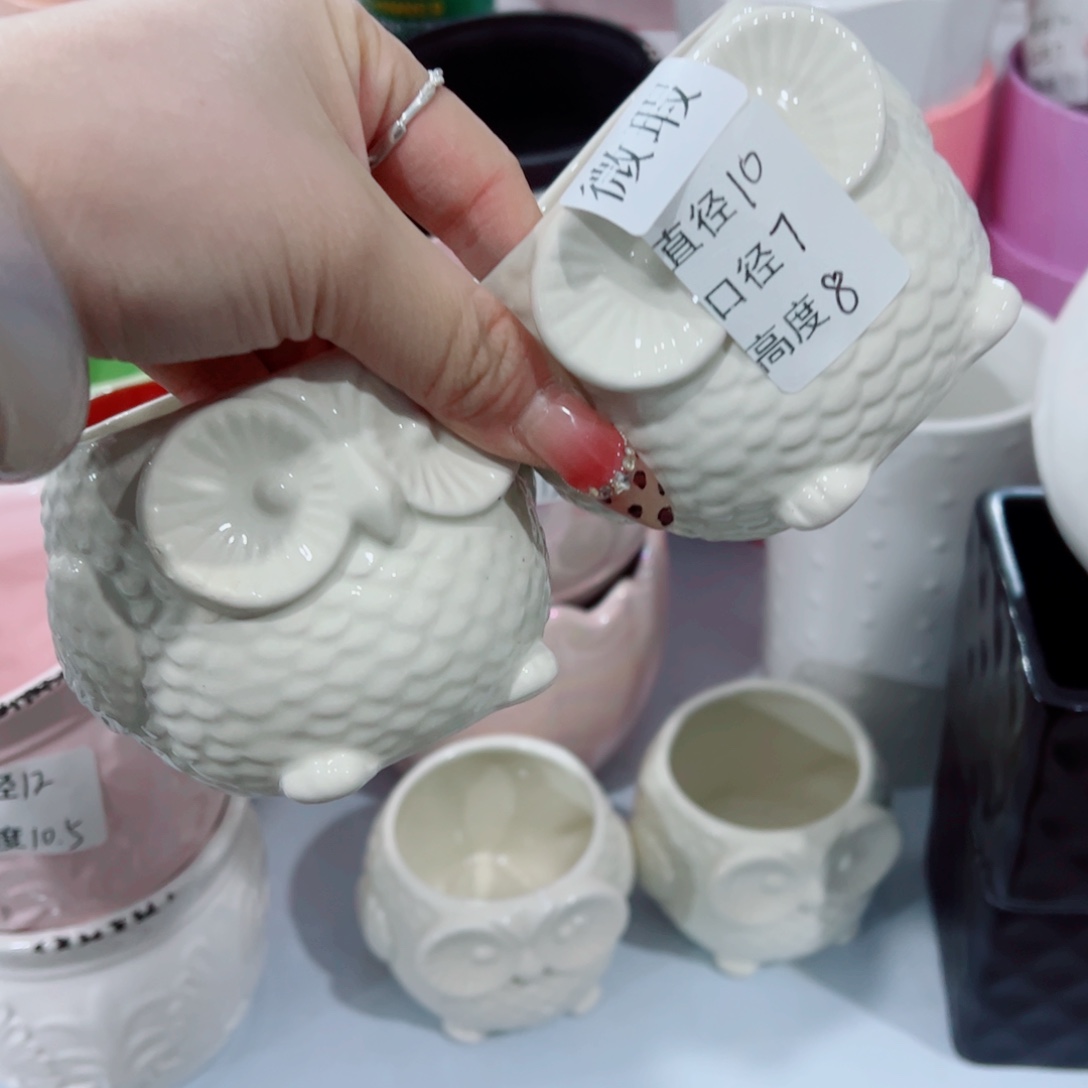 有孔，陶瓷花盆满10米包邮发货