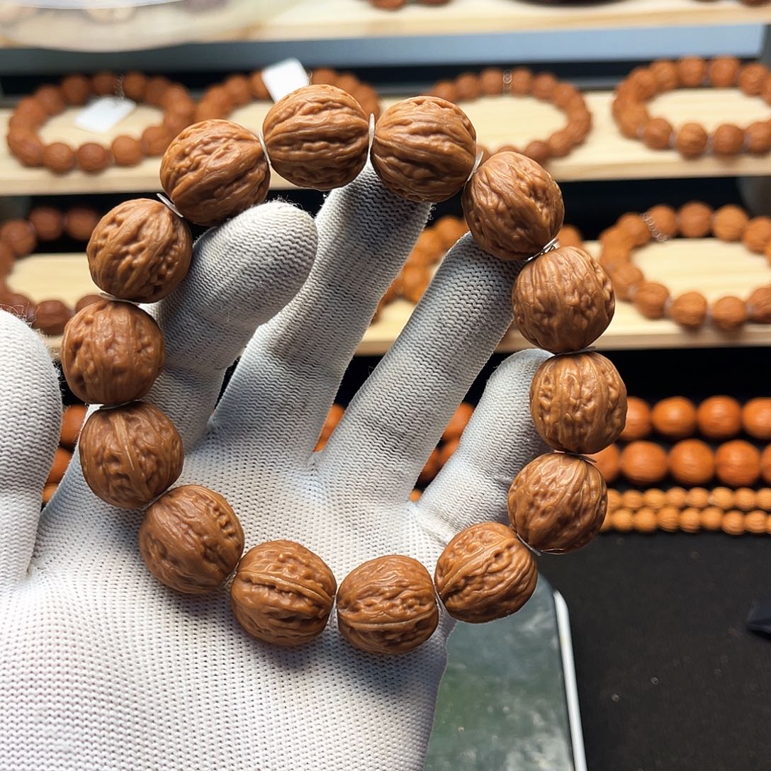 手串文玩核桃原皮原色小核桃