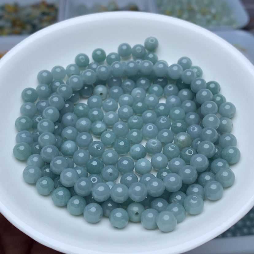 【闪购商品】翡翠手链未镶嵌卡6冰蓝水50个